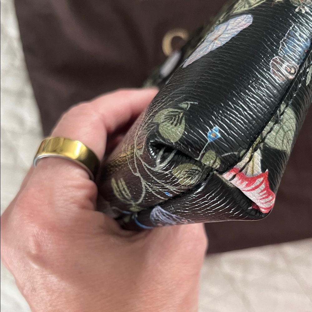 Gucci Black Leather Floral Multicolor Botanical Print Clutch - Picture 9 of 13
